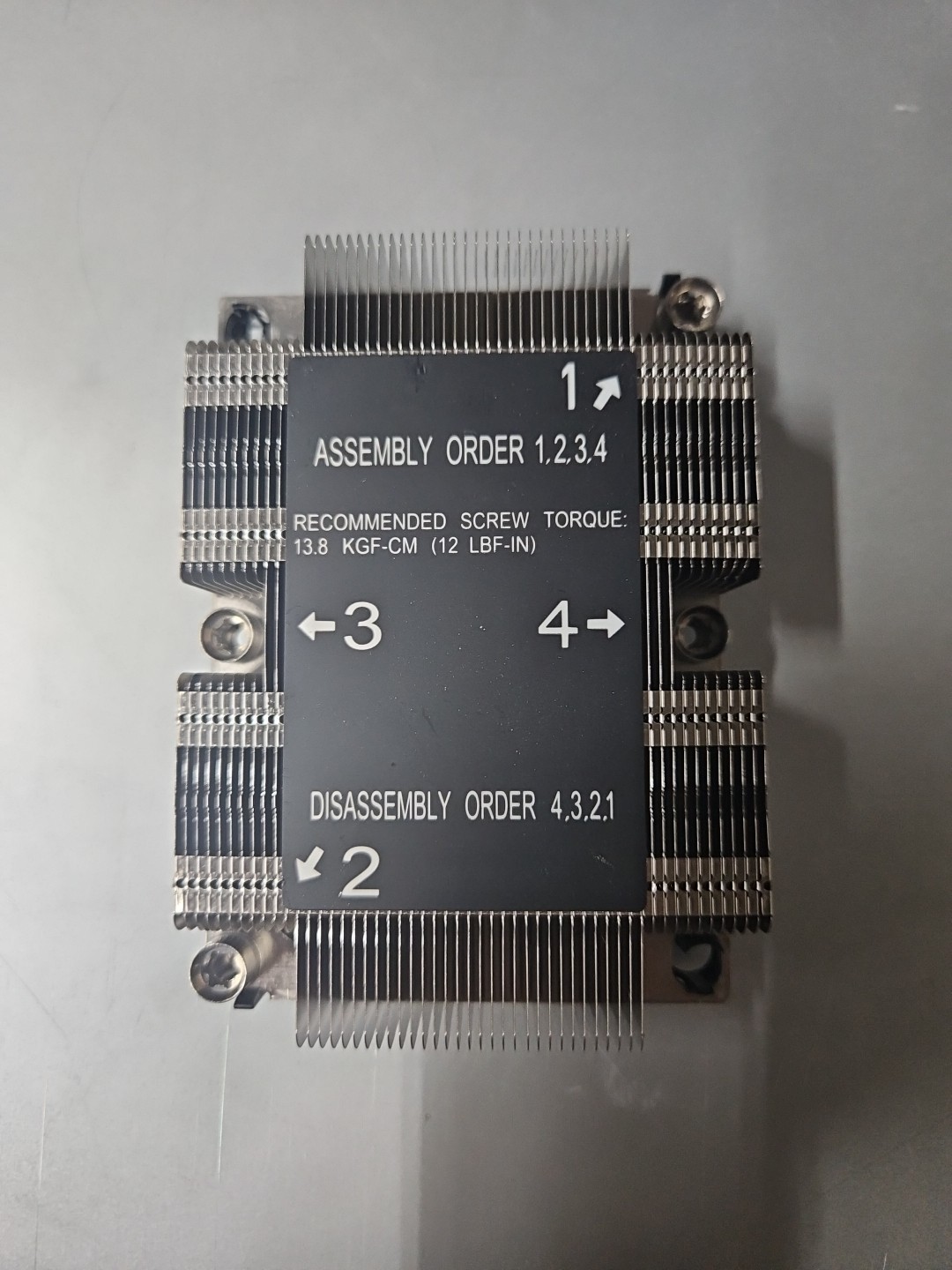 Genuine SuperMicro CPU HeatSink with Carrier LGA3647 P/N: SNK-P0067PS Tested