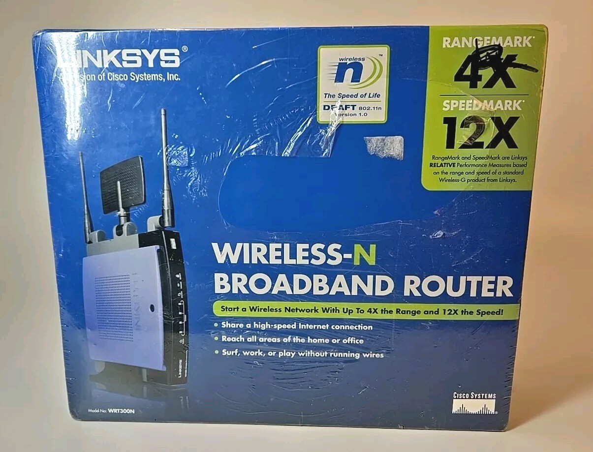 Linksys WRT300N Wireless-N 4-Port Broadband Router *NEW*