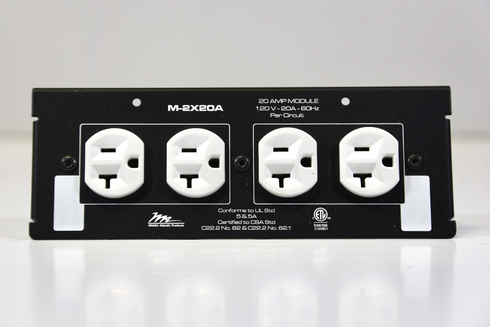 Middle Atlantic M-2X20A MPR Module, 20A, Double Duplex OPEN BOX