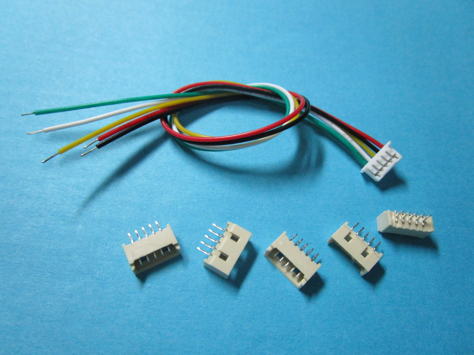 60 set 1.25mm 5Pin Male + Female Polarized Connector w/ 28AWG 150mm Leads Cable