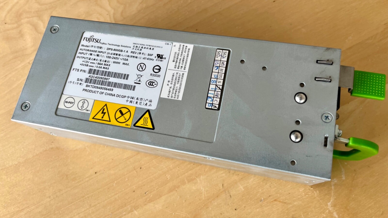 Fujitsu DPS-800GB-1A Server Power Supply 800W Power Supply