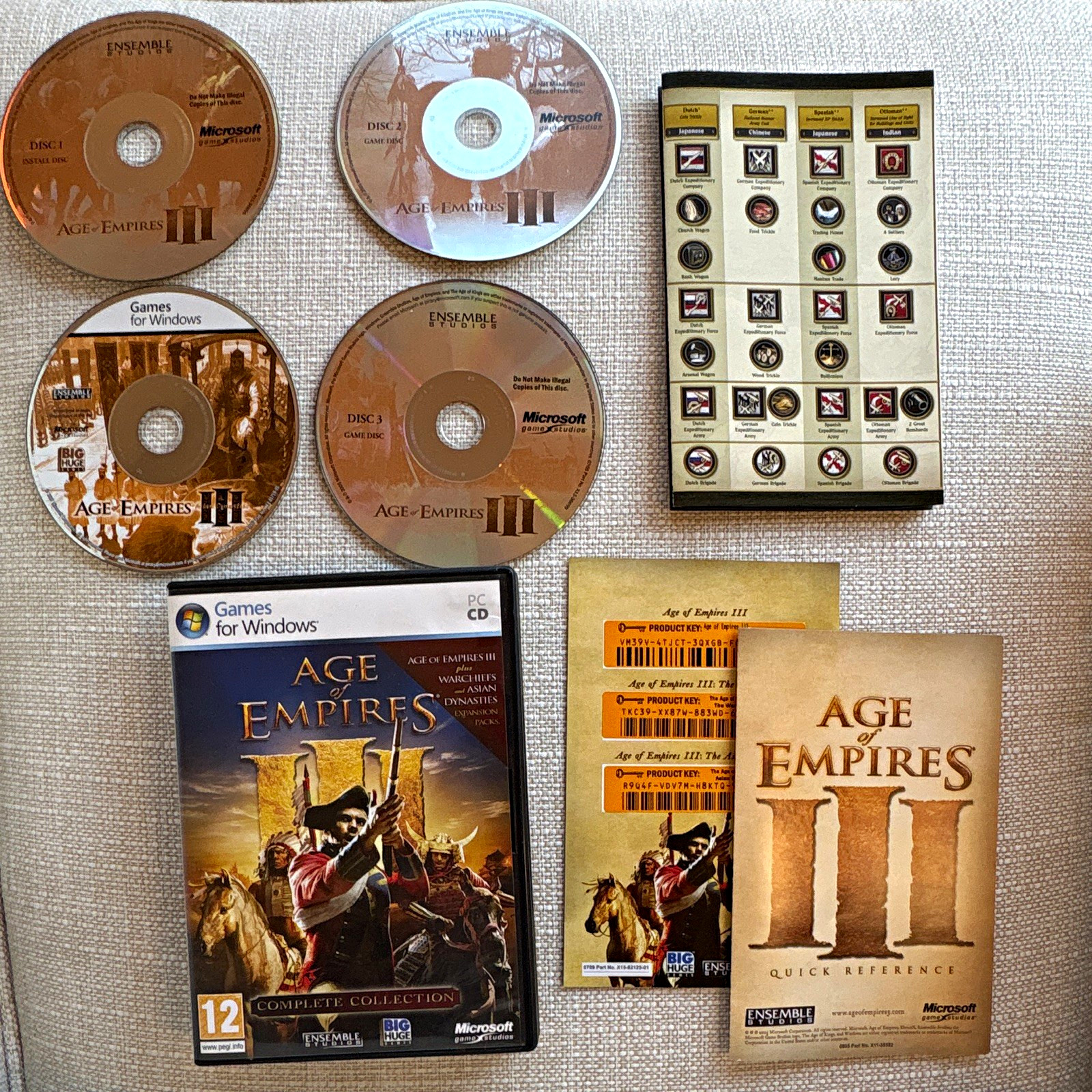 Age of Empires III Complete Collection PC CD-ROM w/ Manuals & Product Keys