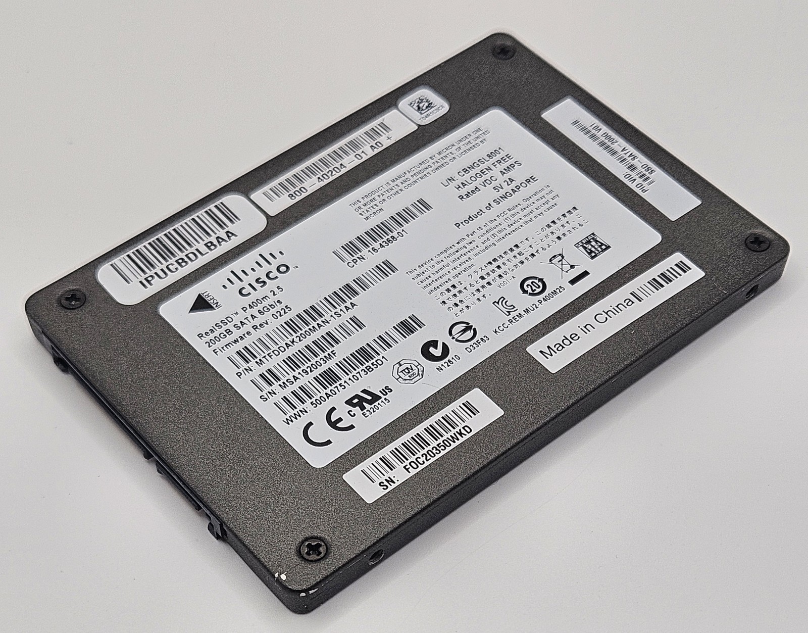 Micron RealSSD P400m 200GB MLC SATA 6Gbps 2.5" SSD MTFDDAK200MAN