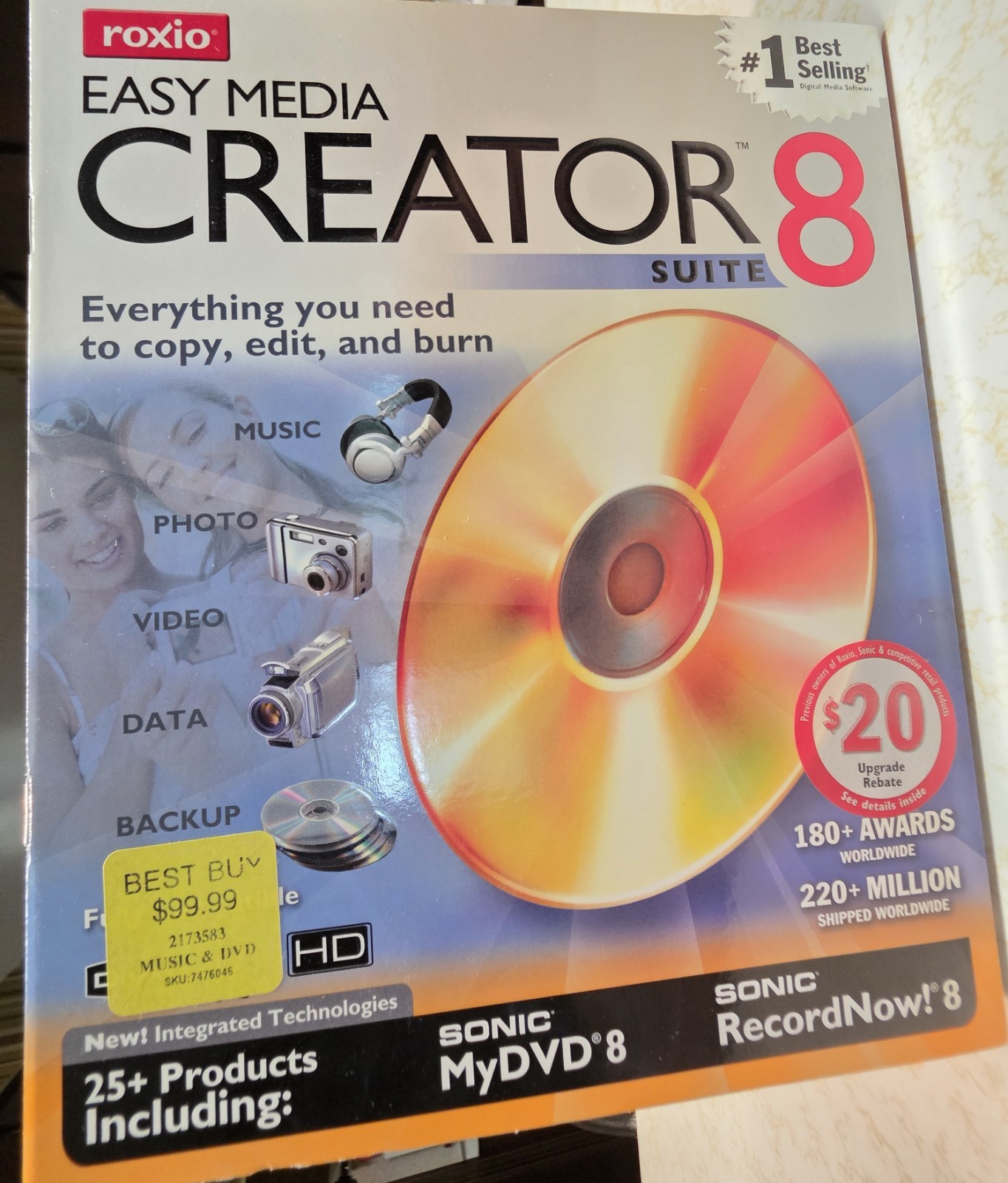 Sealed / NIB ROXIO EASY MEDIA CREATOR 8 SUITE