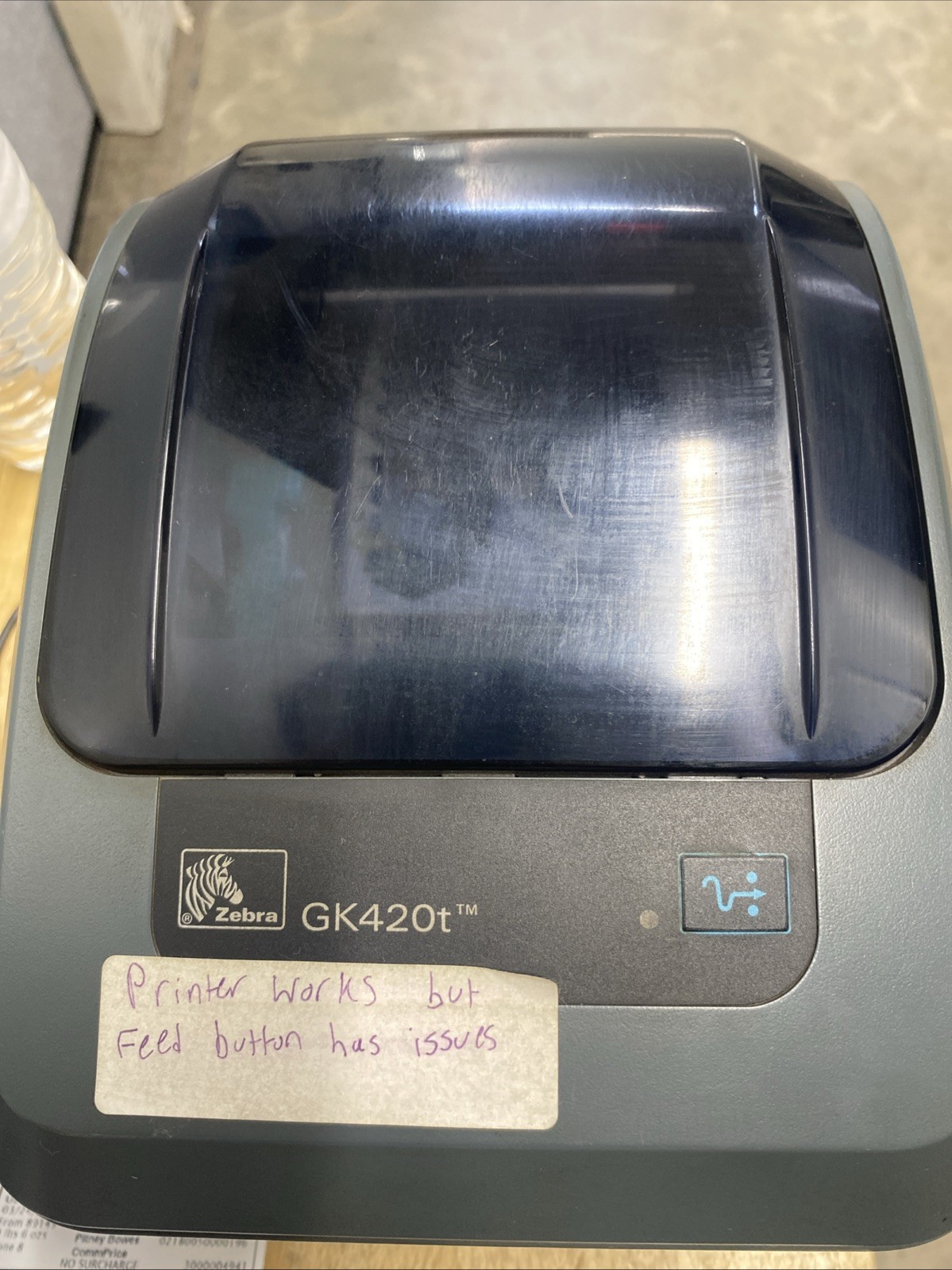 Zebra GK420t Thermal Label Printer USB Ethernet GK42-102210-000 w/ PSU Tested