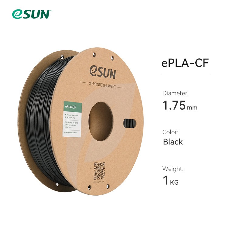 eSUN 3D Printer Filaments Carbon Fiber PLA CF High-Strength 1.75MM 1KG Filaments