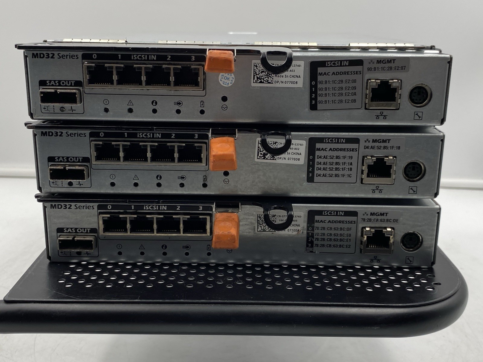 LOT OF 3 Dell PowerVault MD32 Series iSCSI Controller E02M E02M002