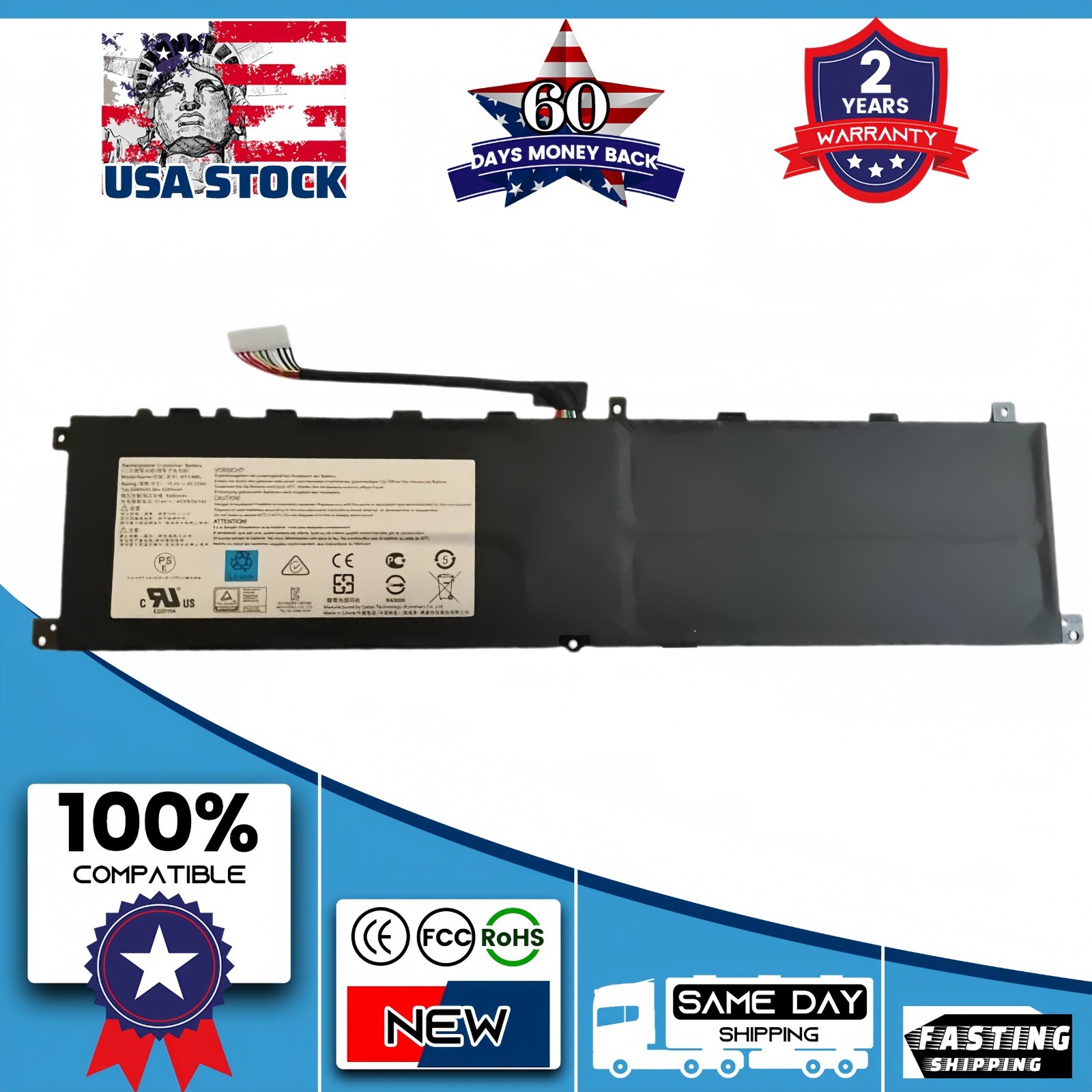 OEM Genuine 80.25WH BTY-M6L Battery for MSI GS65 GS75 Stealth Thin 8SE 8SF 8SG
