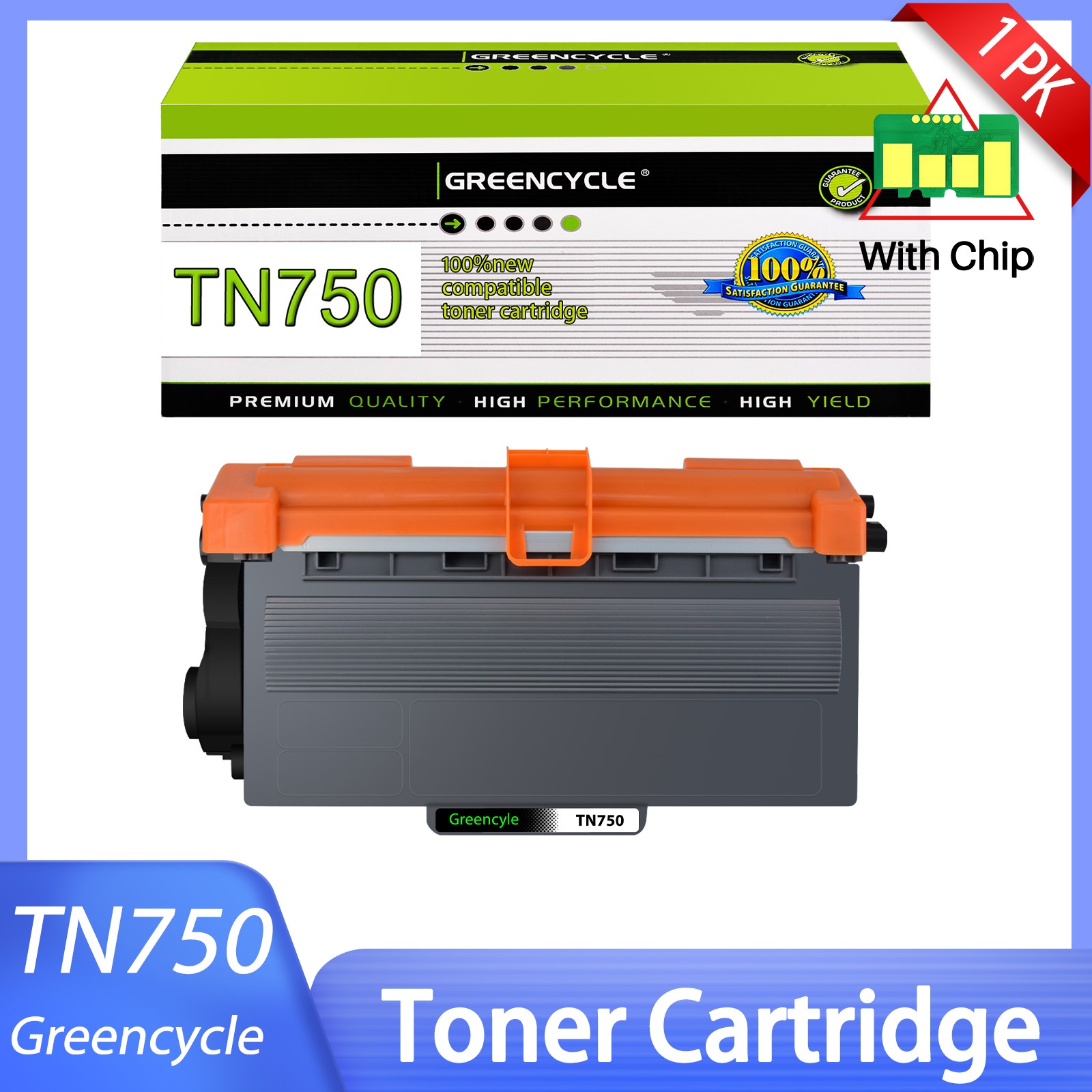 1PK Black TN750 Toner Cartridge For Brother MFC-8910DW 8950DW HL-6180DW 5440DN