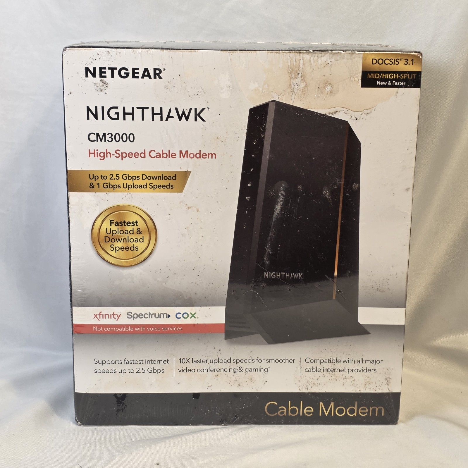 NETGEAR Nighthawk CM3000 DOCSIS 3.1 Multi-Gig 2.5Gbps Cable Modem New Sealed