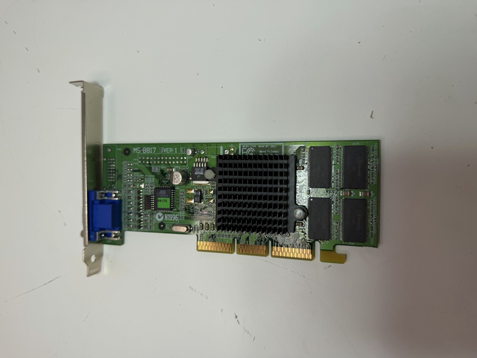 MSI MS-8817 AGP Video Graphics Card VGA Vintage Desktop GPU Untested