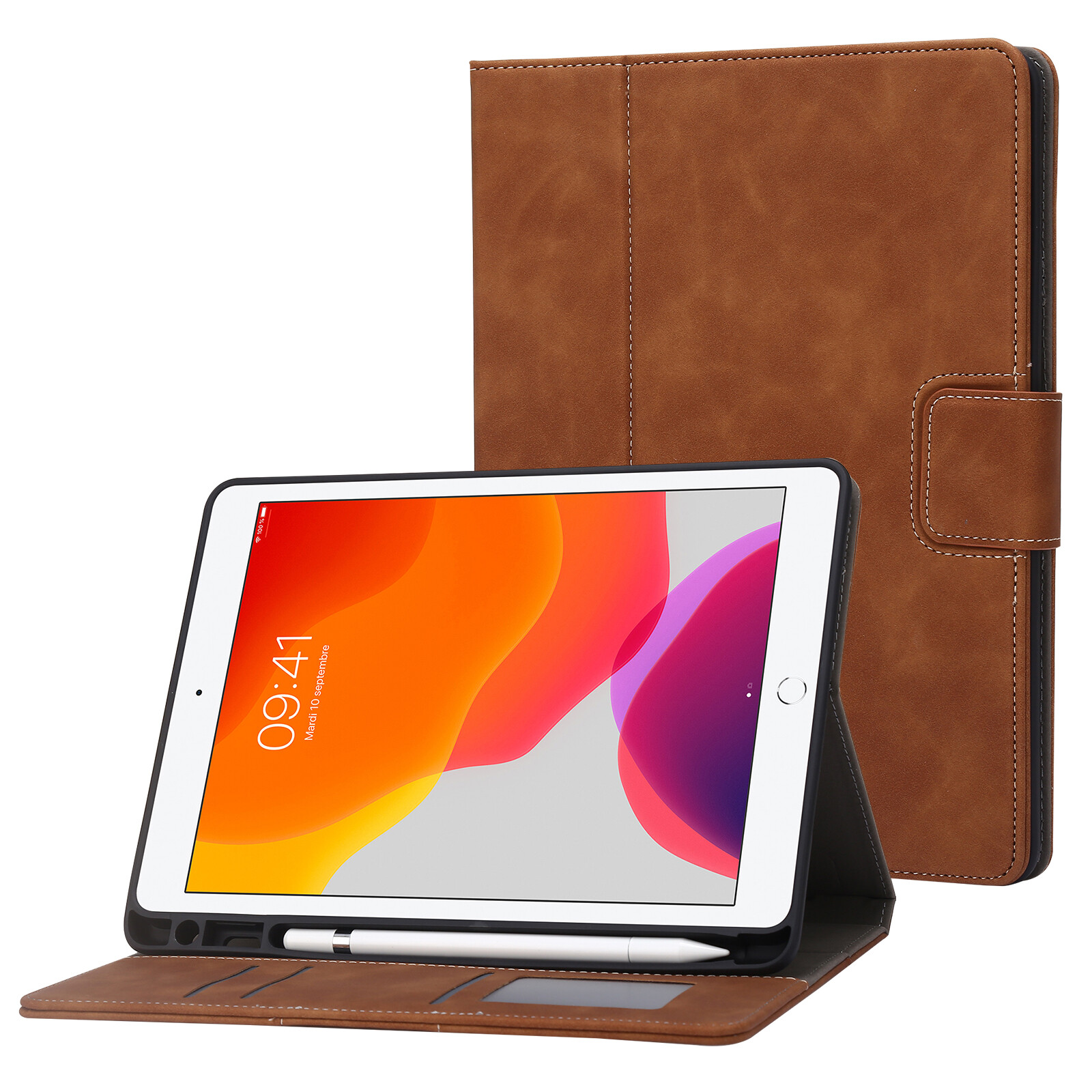 For iPad 11th 10th 9th 8th 7th 6th Gen A16 Case PU Leather Filp Stand Case Cover