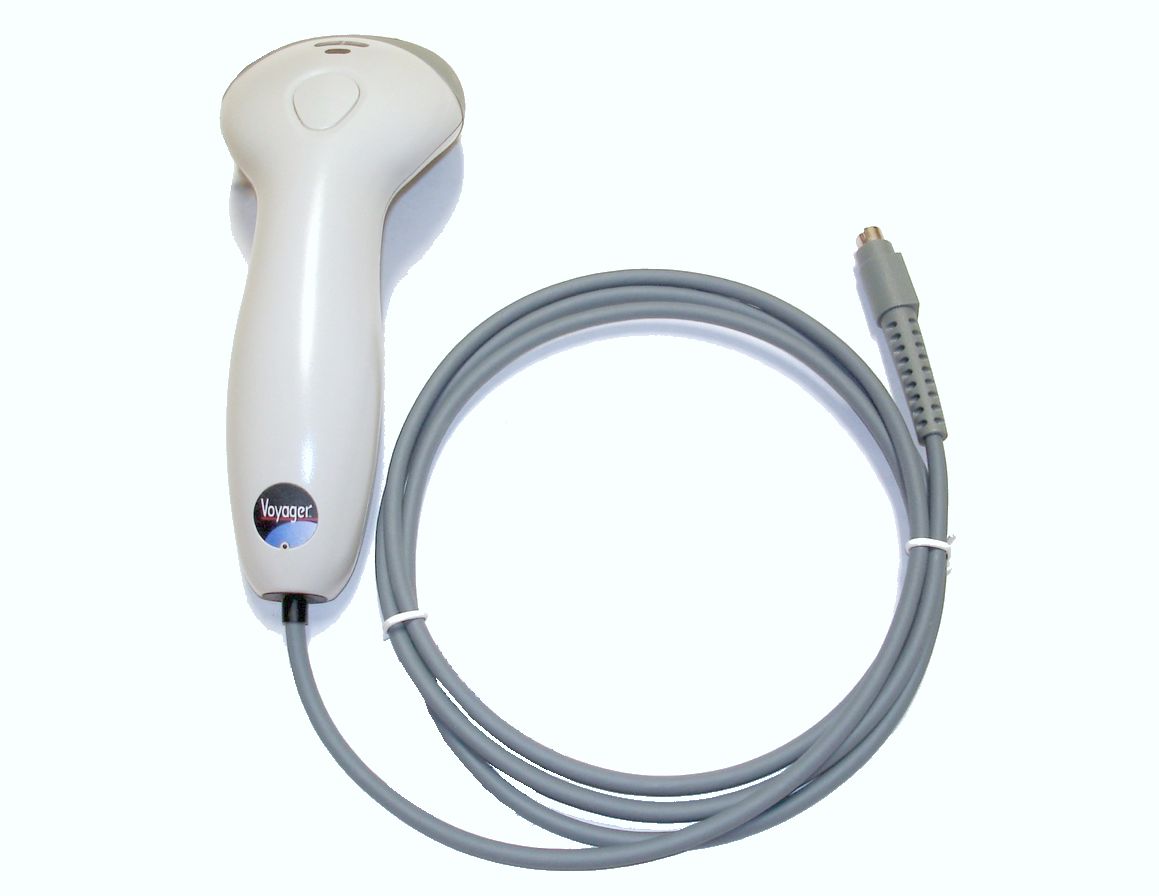 Metrologic White MS9520 Automatic Barcode Scanner + 6ft PS2 Cable TESTED