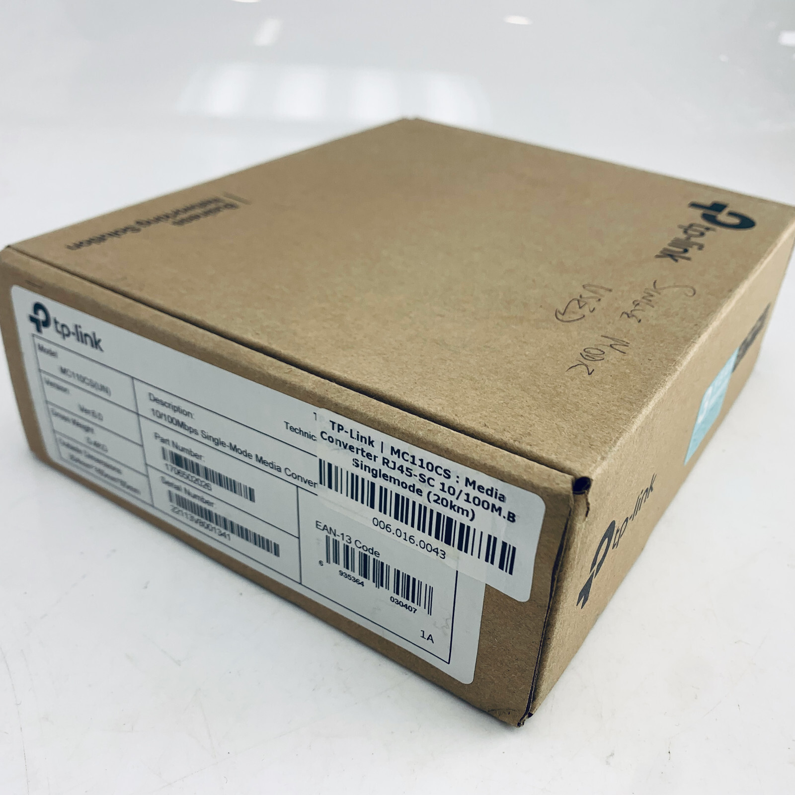 TP-LINK MC110CS(UN) 10/100 Mbps single mode ethernet media convertor