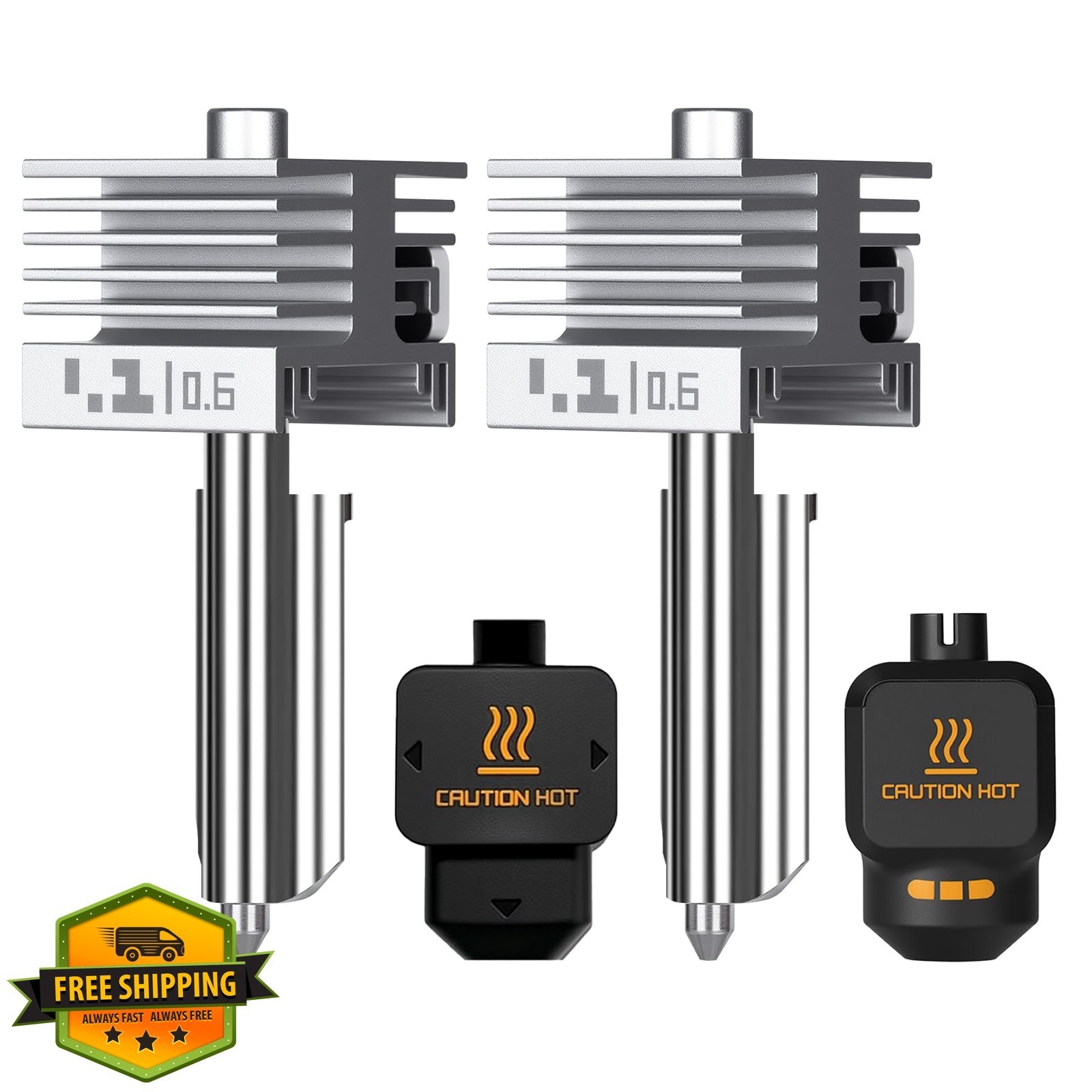 UniTak3D 2PCS 0.6MM Hotend with Hardened Nozzle