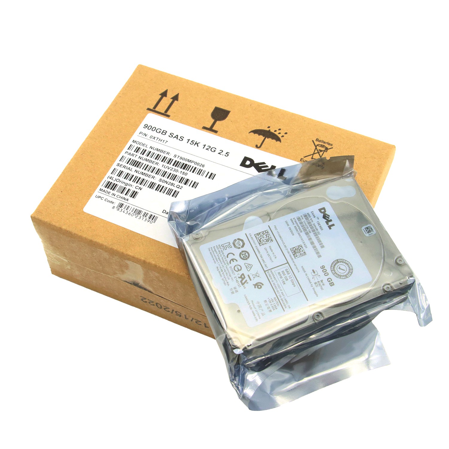 NEW Dell 900GB SAS 15k 2.5" 12G HDD XTH17 Seagate ST900MP0026 in 3.5” Caddy