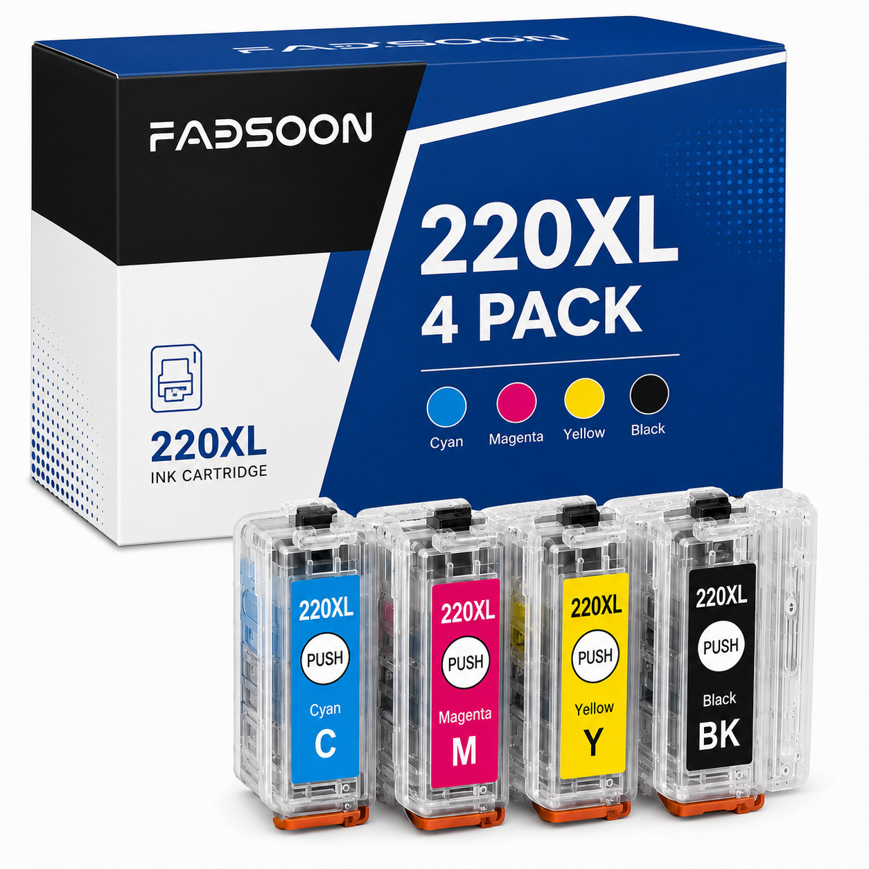 220XL 4PK BK/C/M/Y Ink for Expression XP-320 XP-420 WorkForce WF-2630 WF-2750