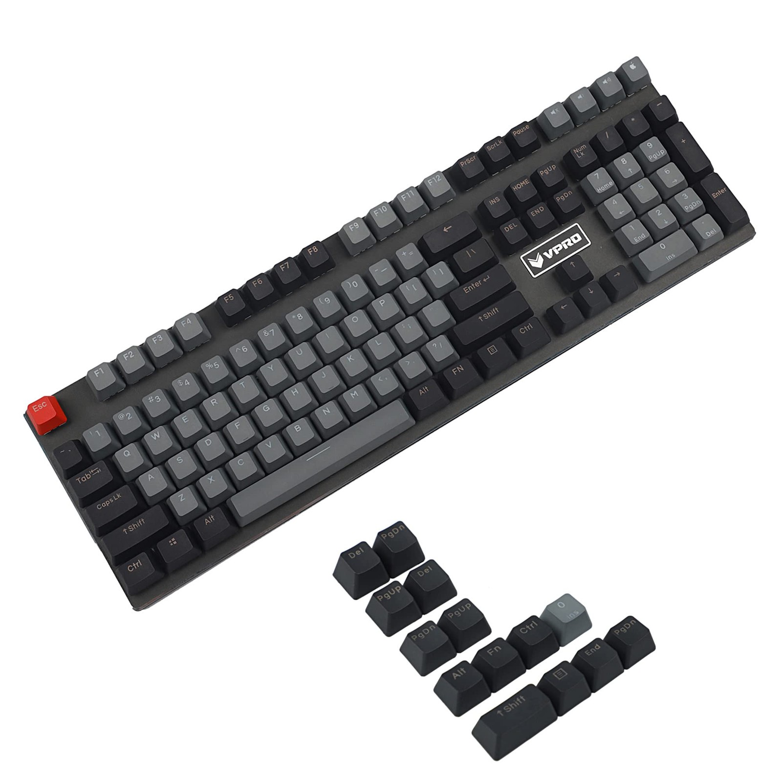 Double Shot Dyed PBT Shine Through OEM Profile Rainbow Carbon Keycap 122 PCS