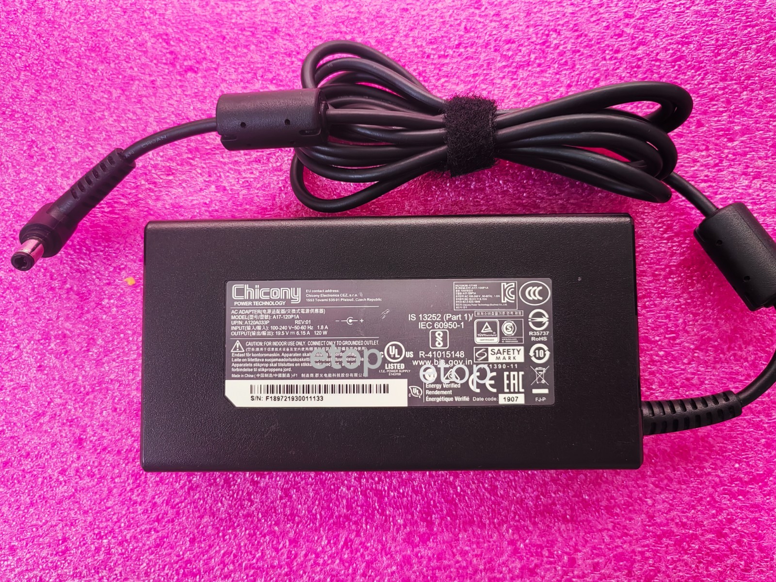 A17-120P1A 19.5V 6.15A 120W For MSI Modern AM242TP 11M-873US AC Adapter Original