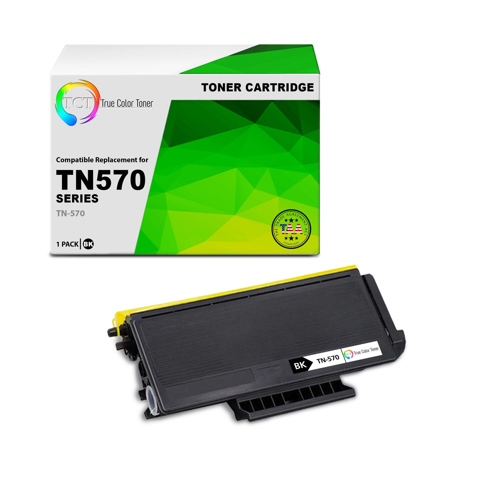 TCT TN570 TAA Compliant Compatible Toner Cartridge Replacement for Brother TN570