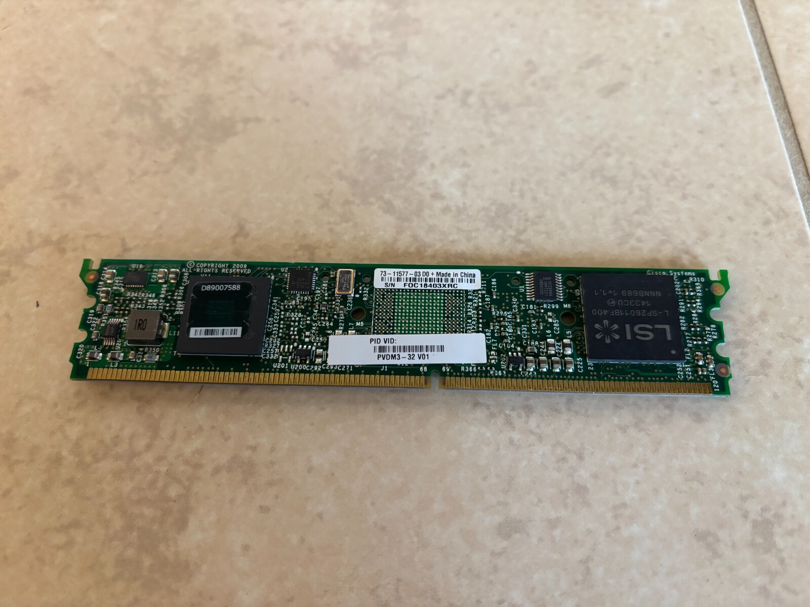 Cisco PVDM3-32 - 32 Channel Voice Video High-Density DSP Module 73-11577-03