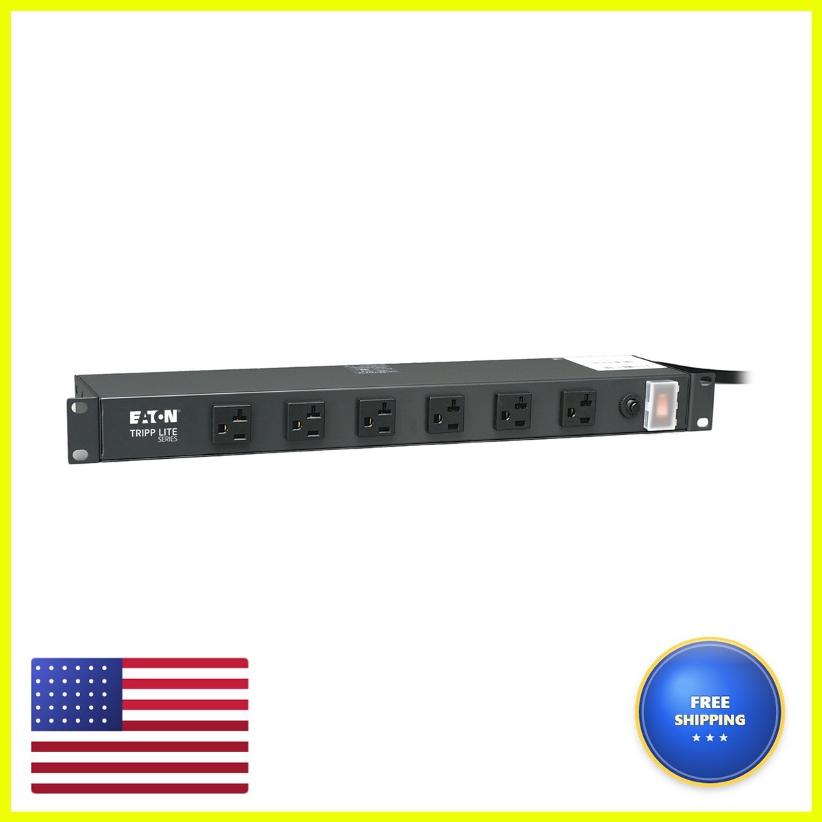 Eaton Tripp Lite RS-1215-20T 1U Rack Mount 20A Power Strip L5-20P