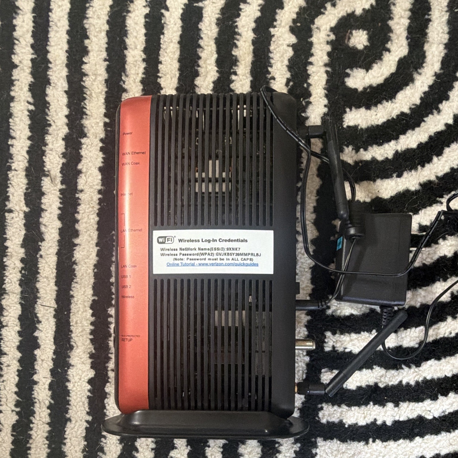 Verizon Actiontec MI424WR Rev I Dual-Band Router 300Mbps 4 Gigabit Coax USB