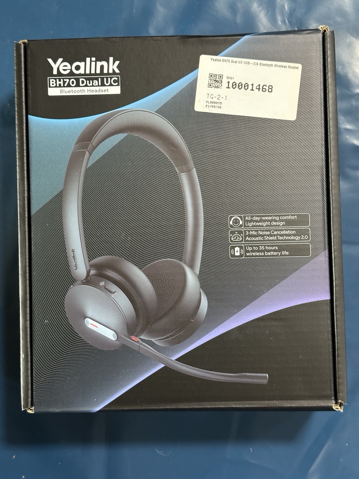 Yealink BH70 UC Wireless Bluetooth Headset with Microphone for Work