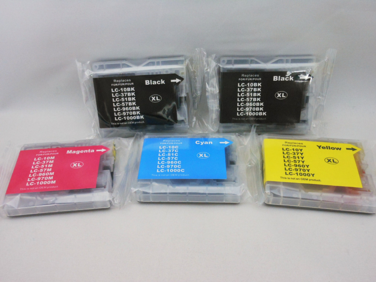 LC51 BLK LC51 C M Y Ink Cartridge for Brother MFC-854CW 440CN 665CW DCP750CW 5PK