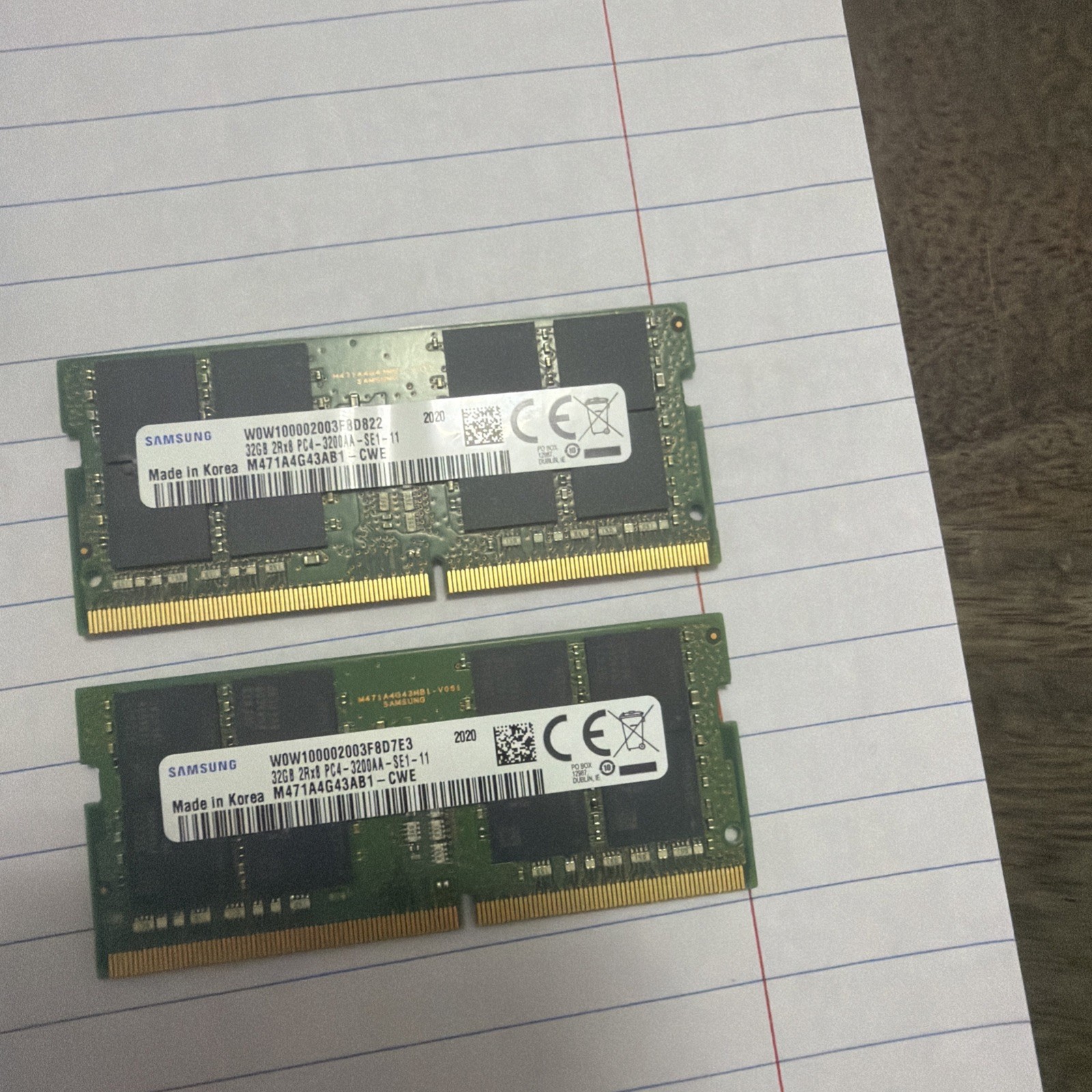 Samsung 64GB 2Rx8 PC4-3200 SODIMM 2x32GB
