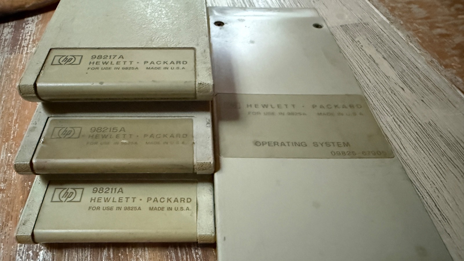 Vintage HP 9825A ROM Modules – 98211A, 98215A, 98217A + Operating System ROM