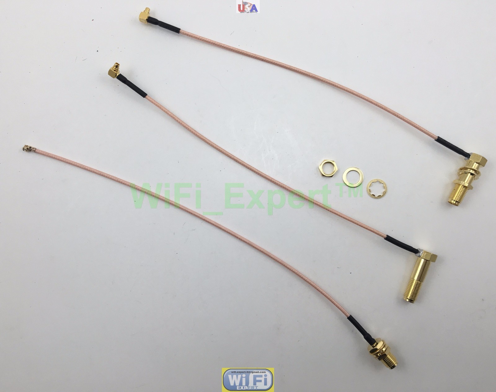 LONG RIGHT ANGLE DJI Inspire Stage 3 Drone Radio Remote Cable Only Mod Kit RPSMA