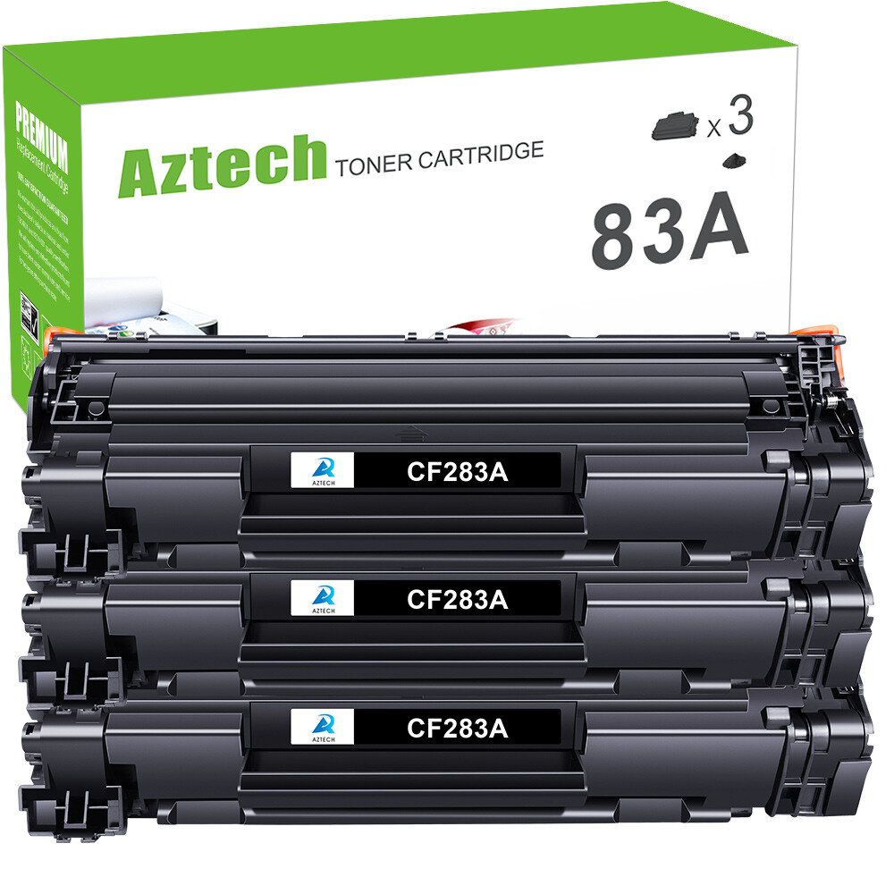 3PK Black CF283A 83A Toner Cartridge for HP 83A LaserJet M128fn M128fp M128fw