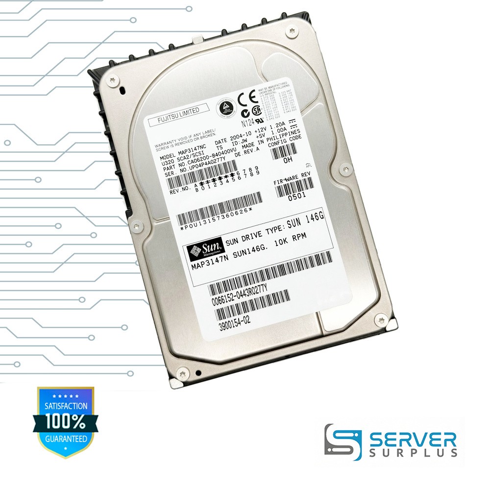 Sun MAP3147 146GB SCSI 10K RPM 3.5 in Enterprise HDD | 3900154-02