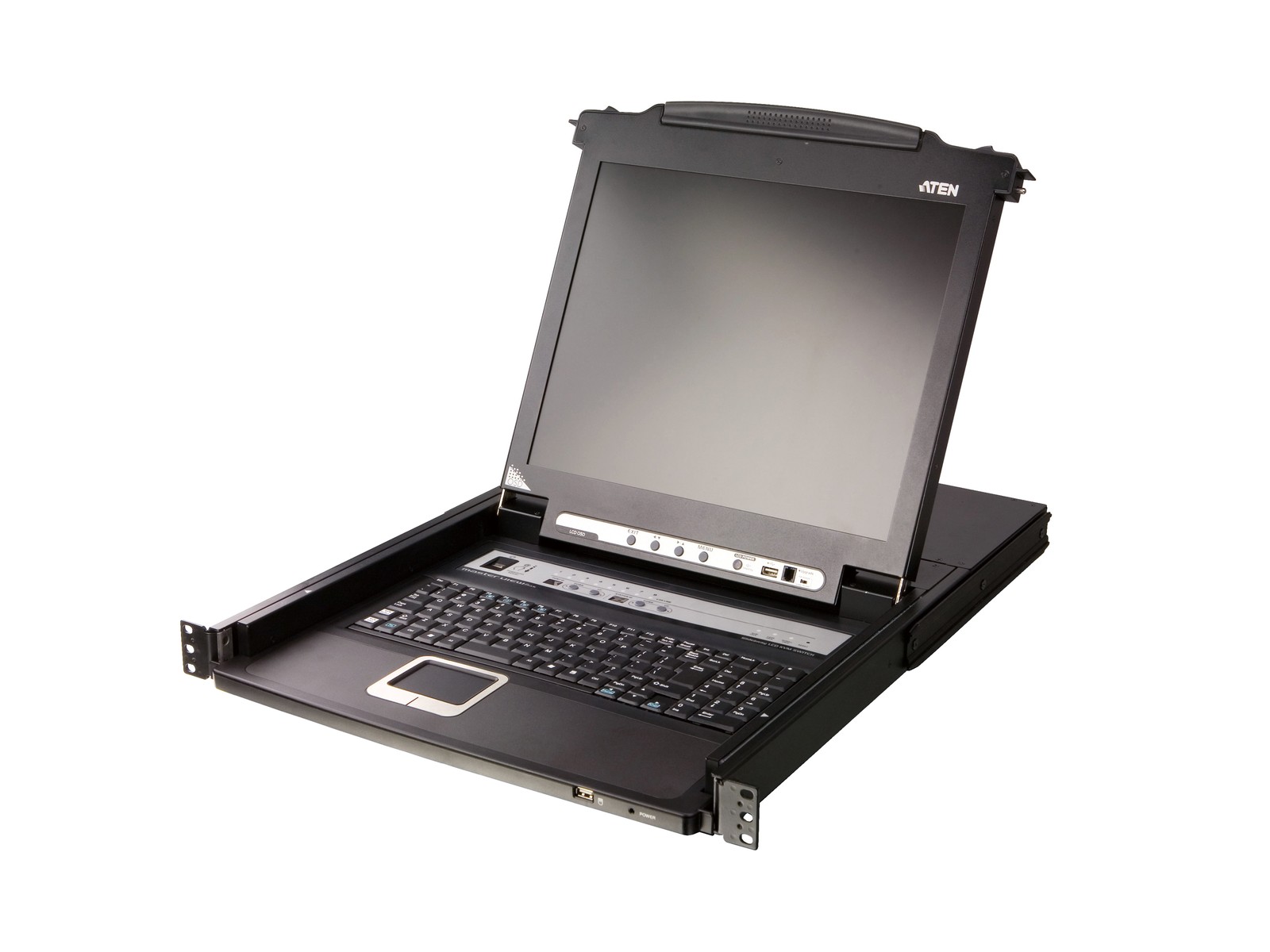 Aten CL5708MW 8-Port LCD KVM Switch 17.3in FHD PS/2-USB VGA