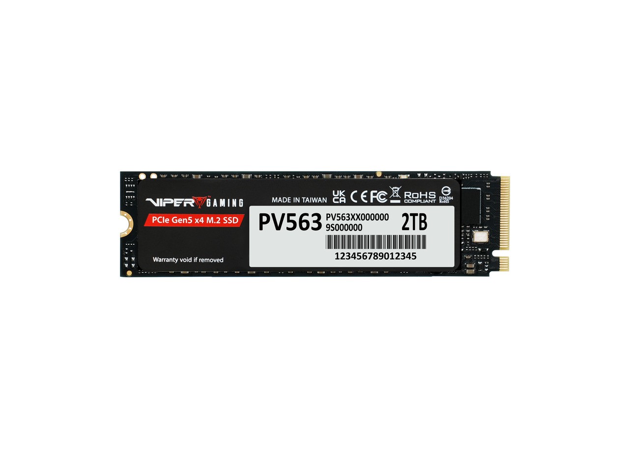 Patriot VIPER PV563 M.2 2280 2TB PCI-Express 5.0 x4 3D NAND TLC Internal Solid