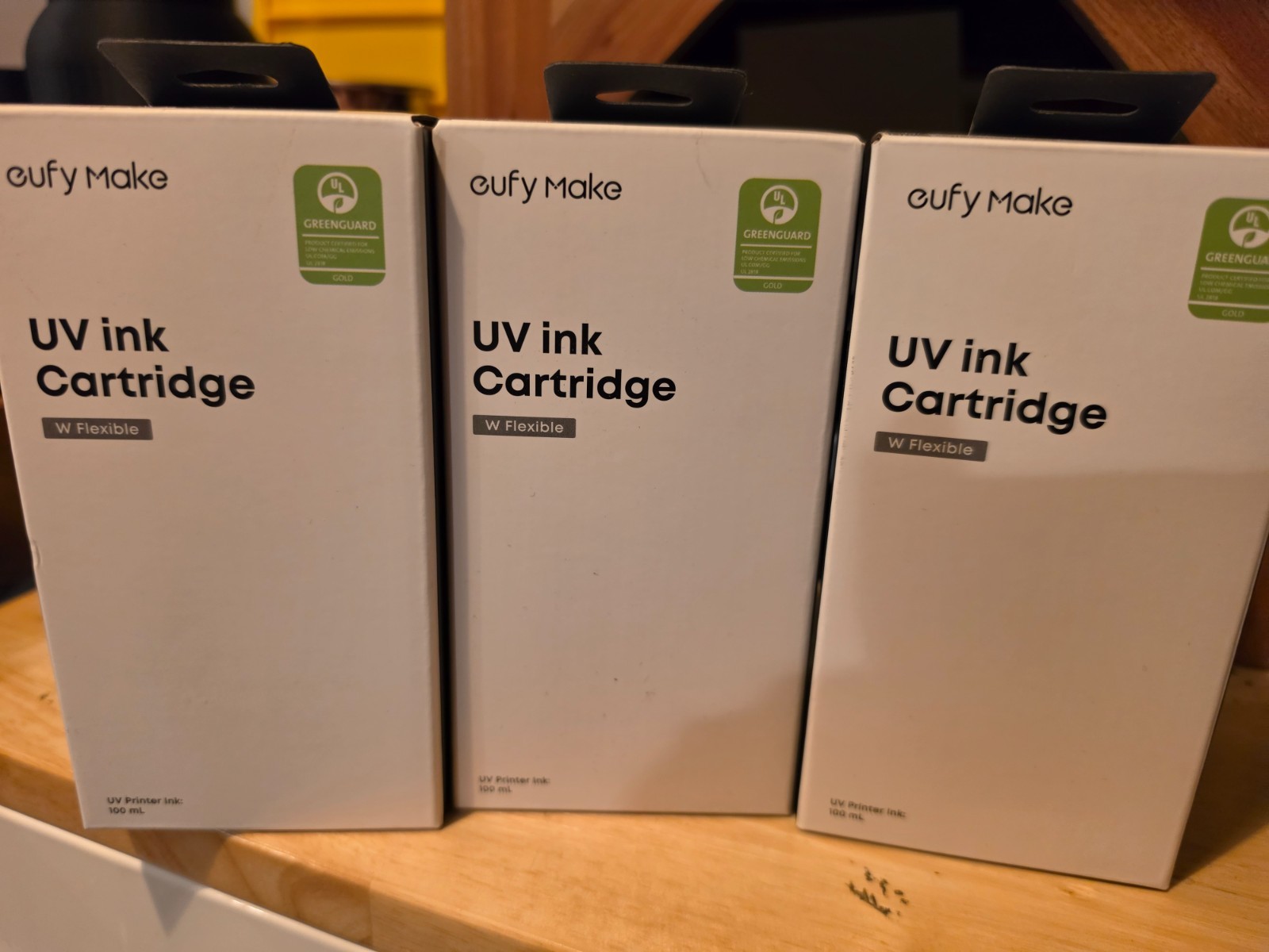3 eufy Make Ink UV ink Cartridge for e1 UV Printer -WHITE FLEXIBLE - NEW SEALED