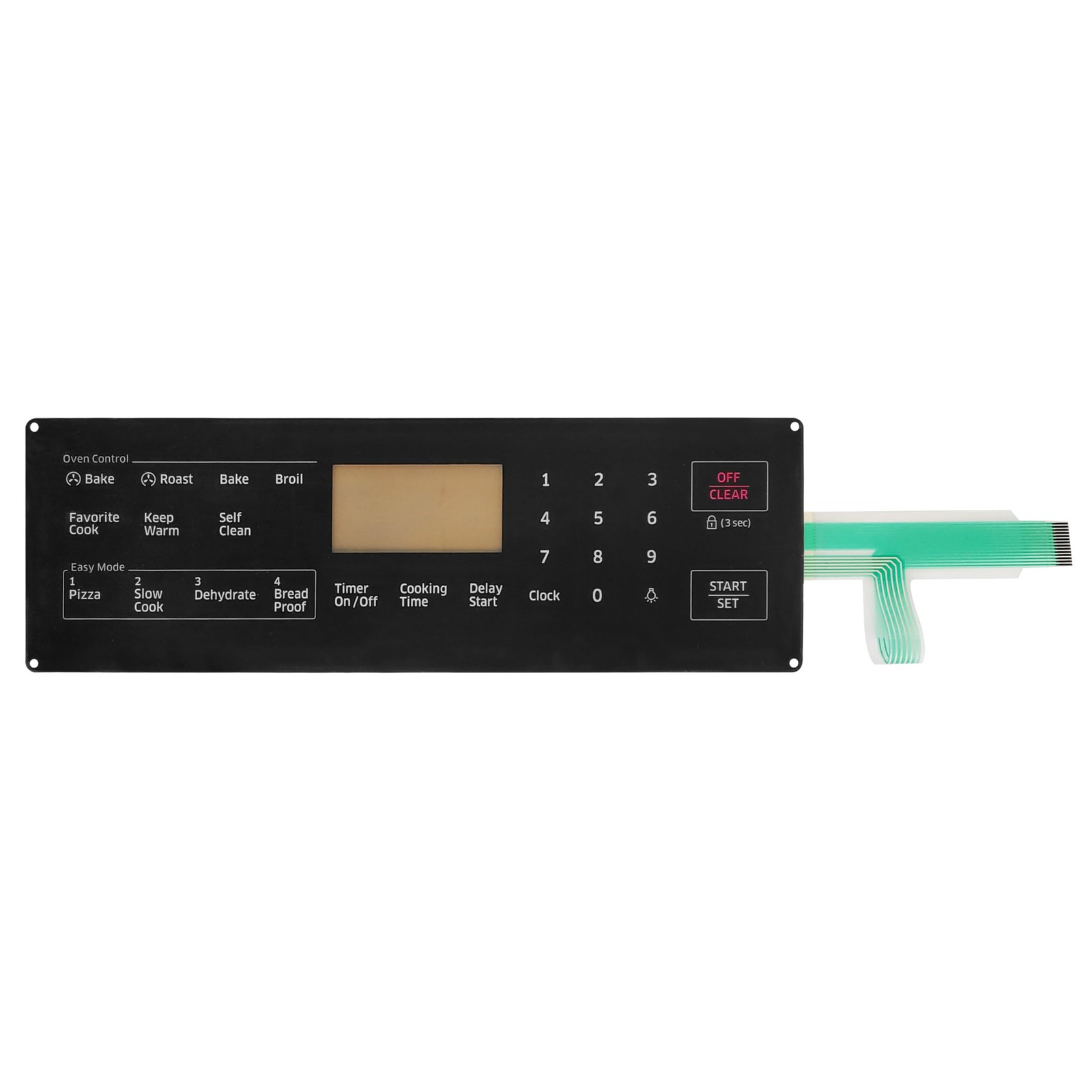 DG34-00027B Membrane Switch Touchpad Compatible with Samsung Range Oven Black