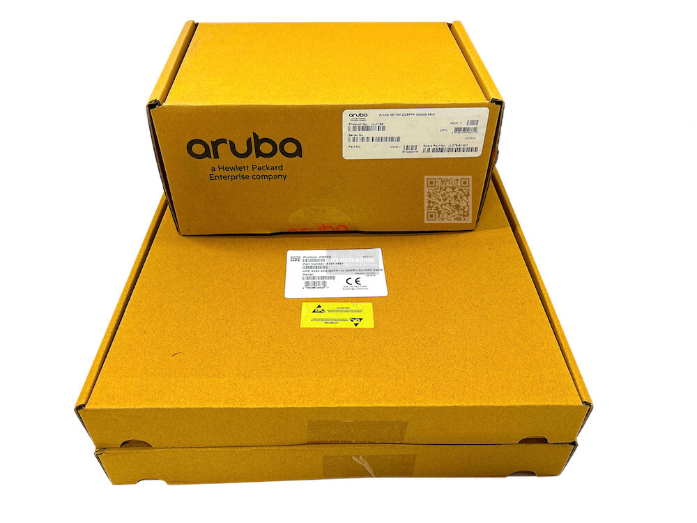 JL079A I New HPE Aruba 3810M 2QSFP+ 40GbE Module + 2x JH235A DAC BUNDLE