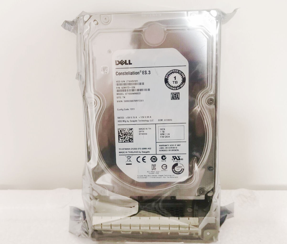 T4XNN 0T4XNN DELL 1TB 7.2K RPM 6Gb/s 3.5" SATA SERVER HDD Hard Drive