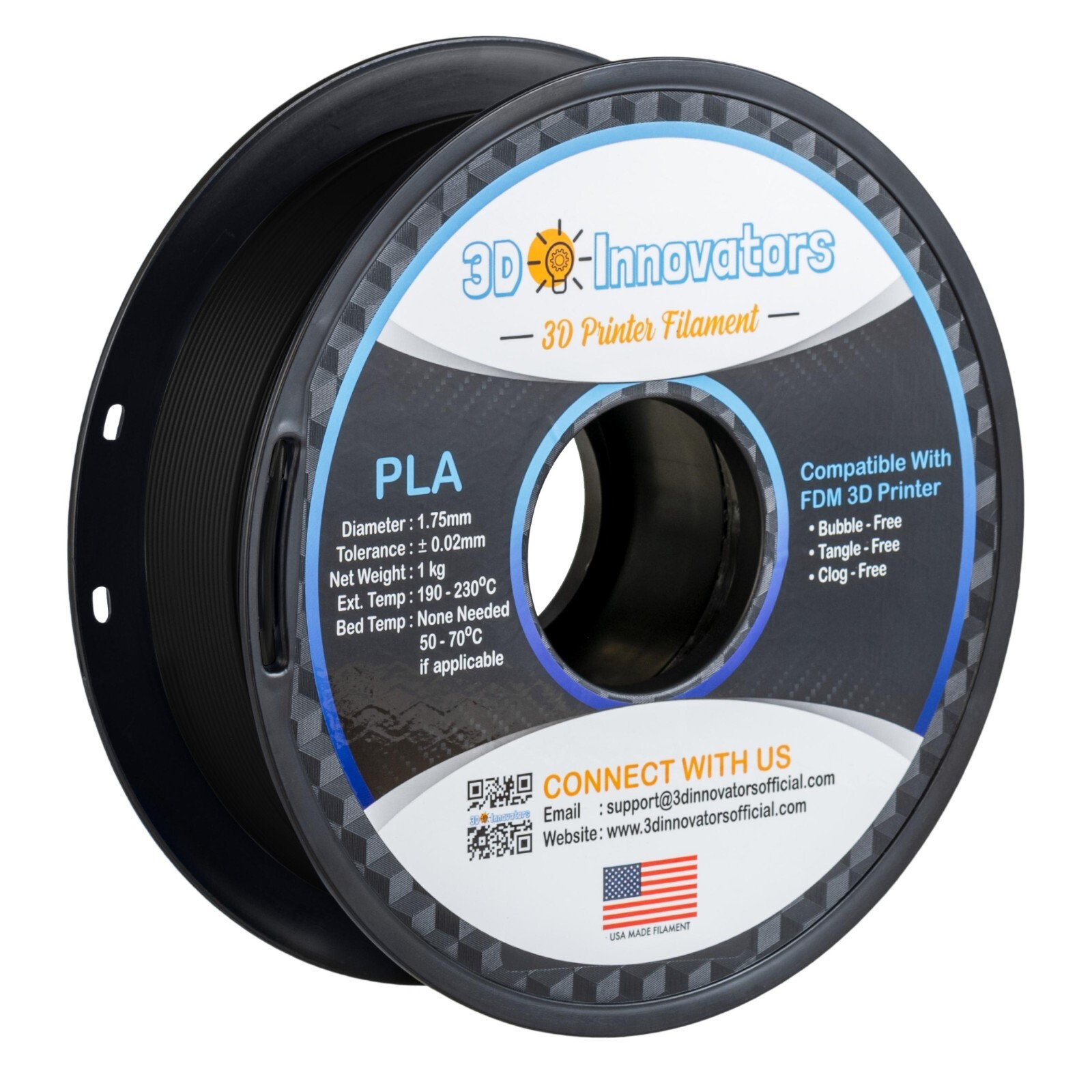 3D Innovators 3D Printer PLA Filament 1.75mm 1KG/2.2LB