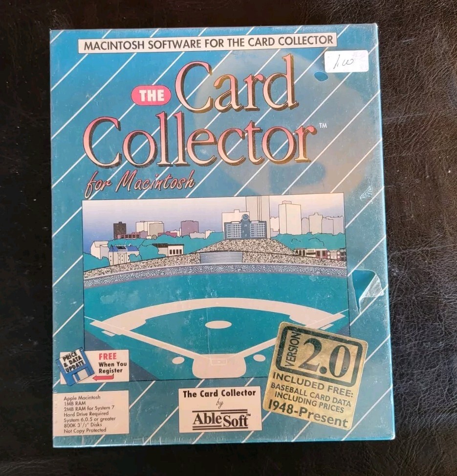 SEALED Vintage 1992 Ablesoft The Card Collector 2.0 Apple Macintosh Software