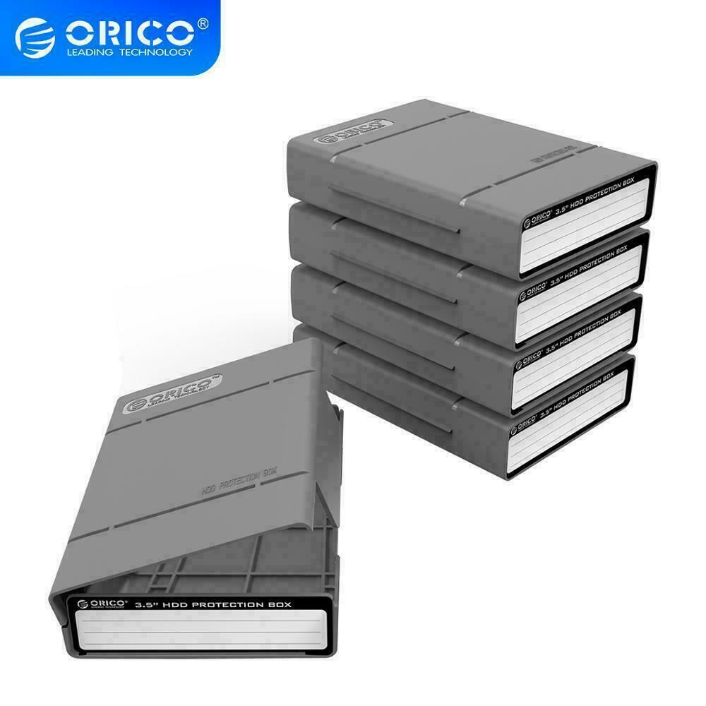 ORICO 5Pack ORICO 3.5 Inch Hard Drive Case, Protective Storage Box for HDD/SDD