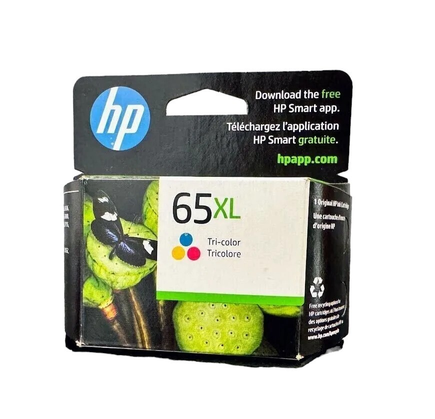 Genuine HP 65XL (N9K03AN) Tri Color Ink Cartridge New HP 65 XL