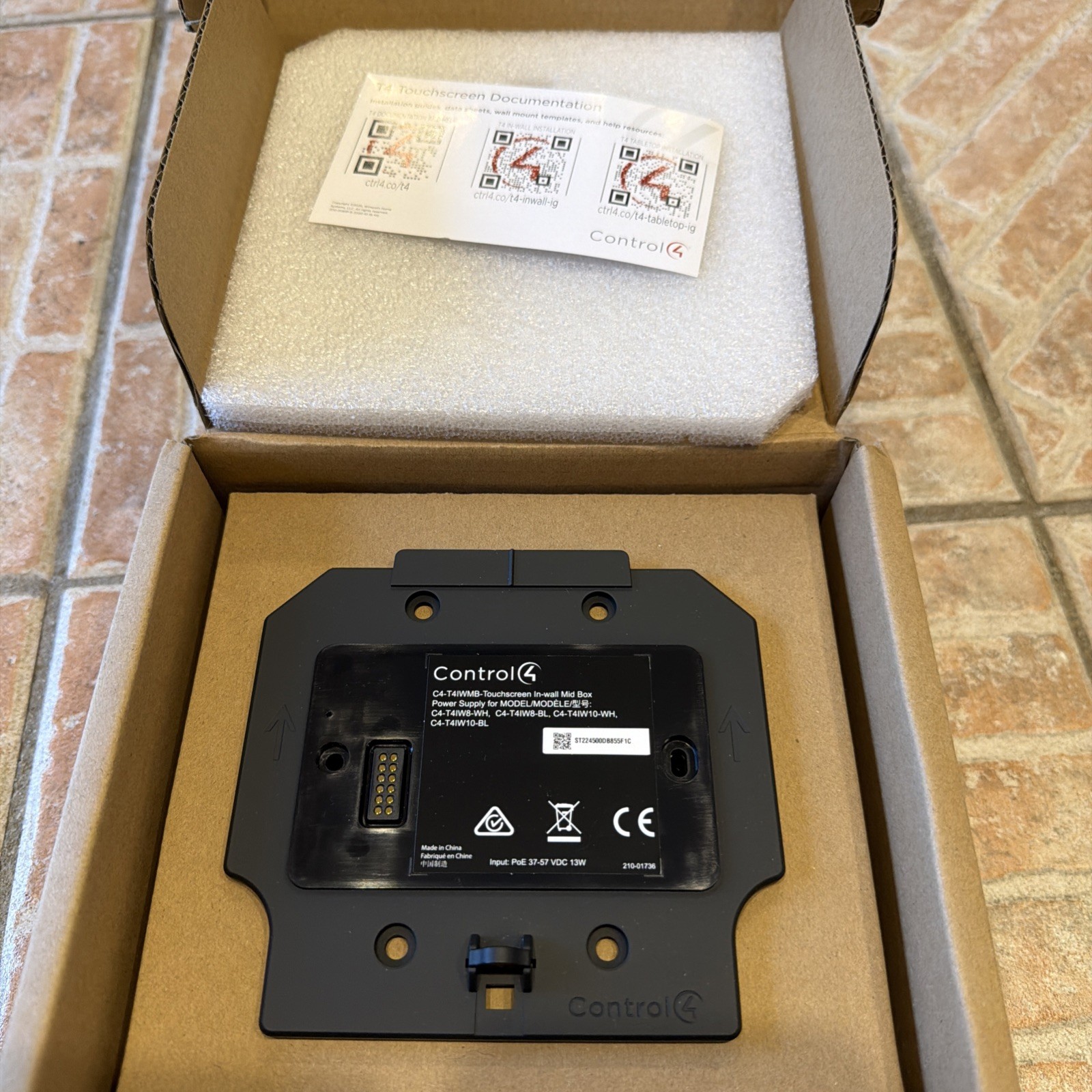 Control 4 Touch Screen In Wall Mid box Power Supply POE C4-T4IWMB-POE
