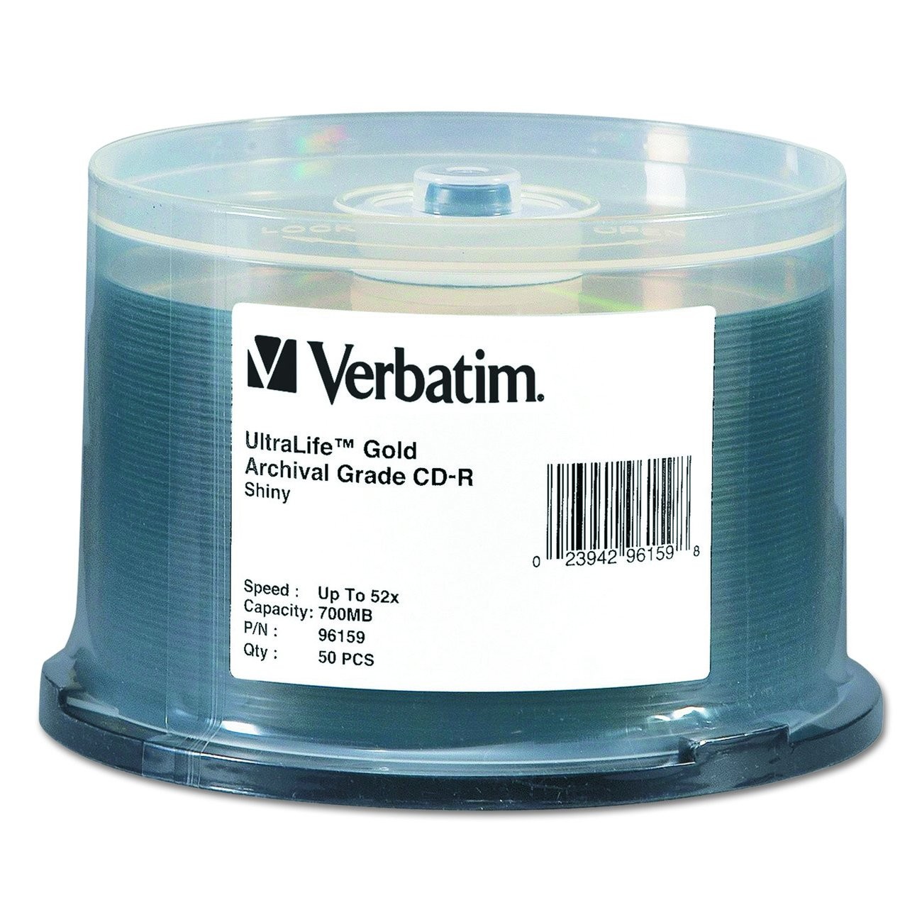 Verbatim UltraLife Gold Archival CD-R 700MB 52X 50 Pack Long Lasting Storage