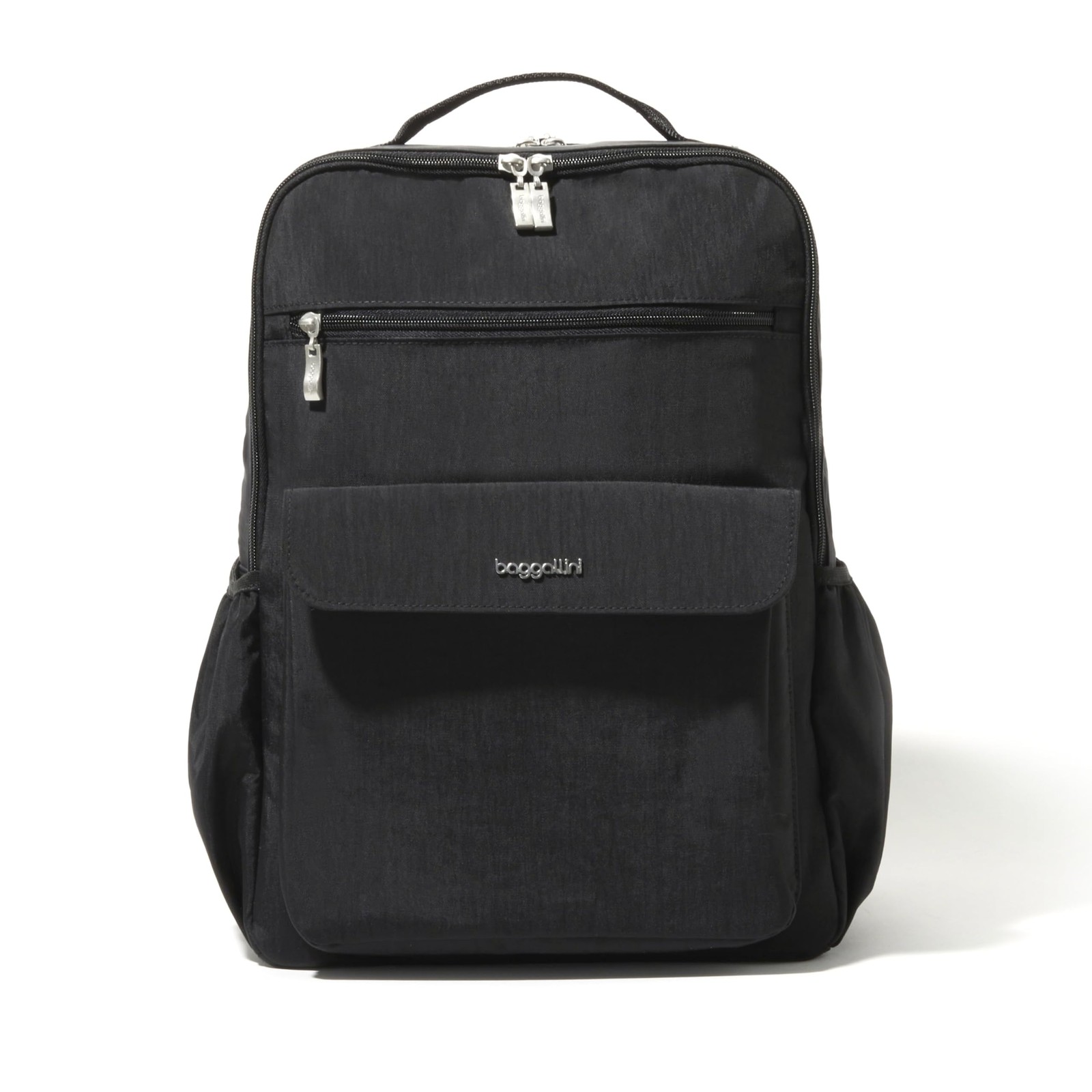 Baggallini Everyday Laptop Backpack - 11x15.5 Lightweight One Size, Black