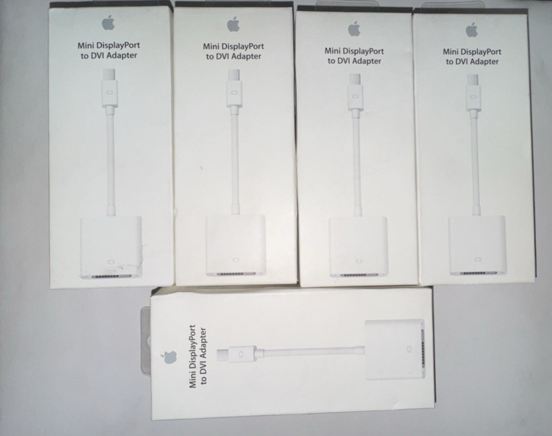 Apple Mini DisplayPort to DVI Adapter - White Genuine A1305 MB570LL/B Lot of 10