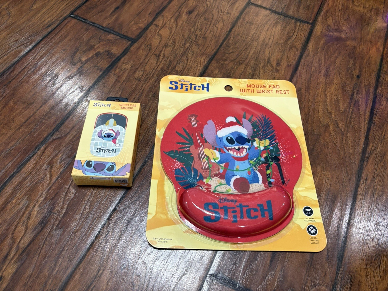 Disney Stitch Wireless Mouse w/ Mouse Pad with wrist Rest Christmas/Holiday