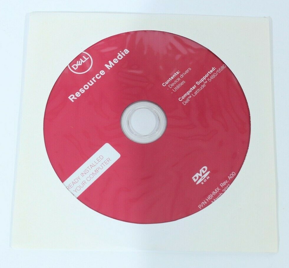 DELL Latitude 5480 5580 Resource Media DVD Drivers Utilities KJ0MW NEW~